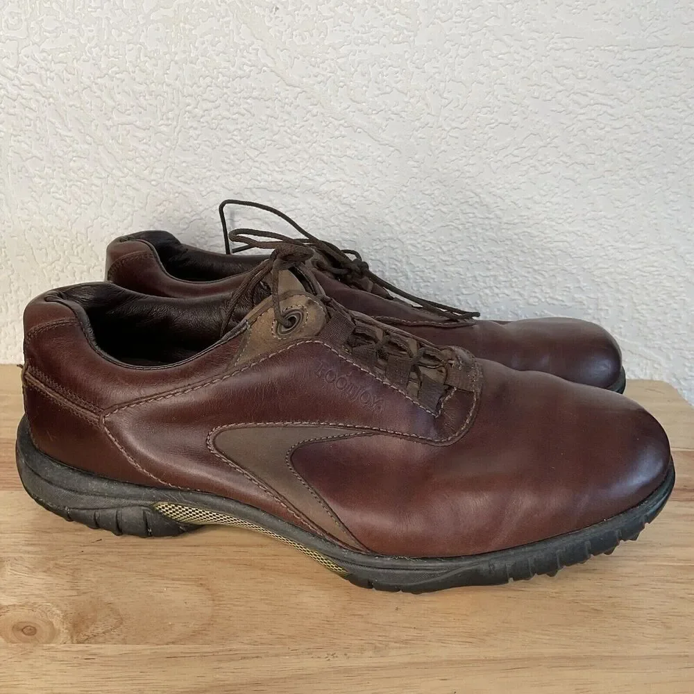 FootJoy FJ Contour Series 54296 Mens Size/10.5W Brown‎ Leather Golf Shoes China